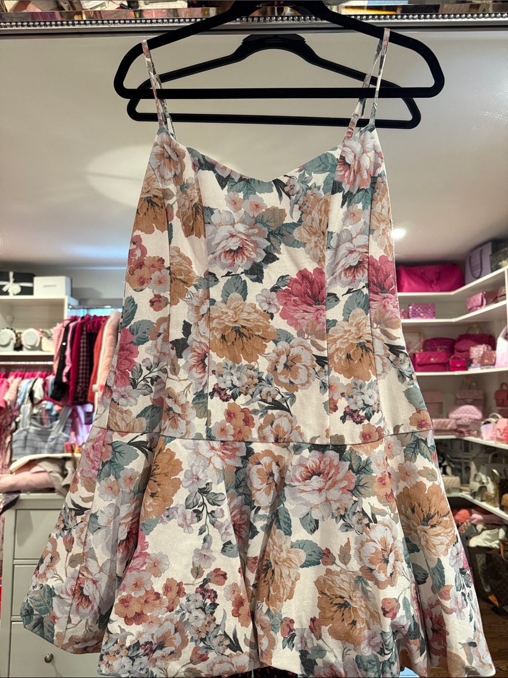 Women’s Aqua Floral Mini Dress